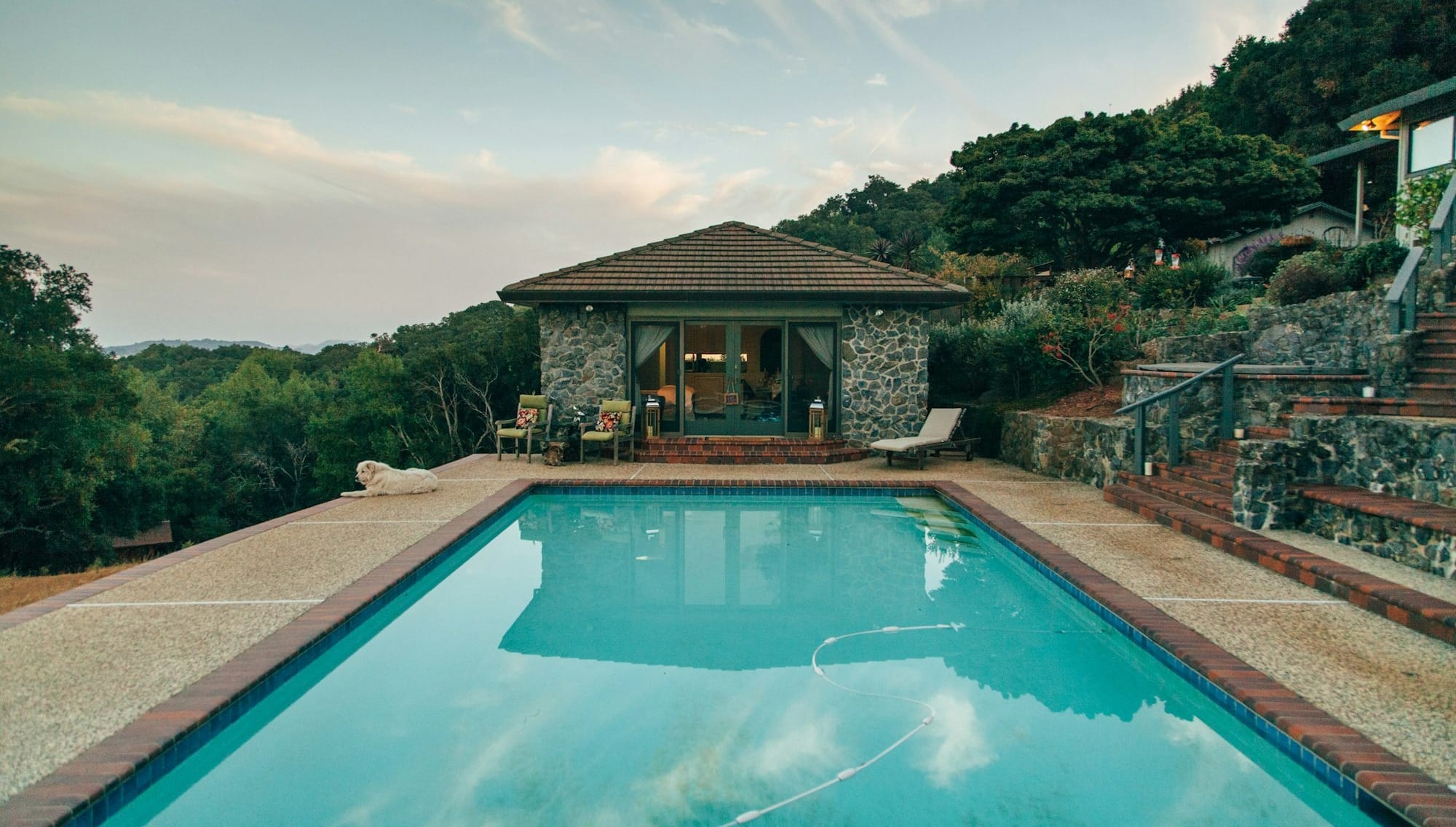 swimming pool on mountain